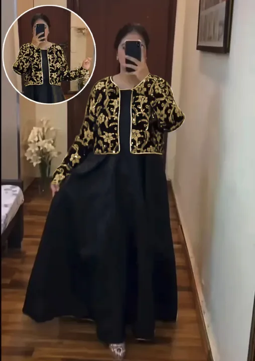 Sleevesless%20Airline%20Long%20Maxi%20With%20Sequence%20Embroidered%20Seperate%20Koti%202Piece%20Dress%20For%20Women%20%20By%20Sultan%20-%20Image%203