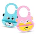 Pure Silicone Waterproof Baby Bib With Bwol. 