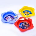 3 Pcs Cartoon Plate / Bowls with 3 Spoon Set Cereal, Bowl for Kids. 