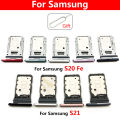New For Samsung S21 S20 Plus Ultra Fe Dual SIM Card Slot SD Card Tray Holder Adapter Replacement Spare Parts. 