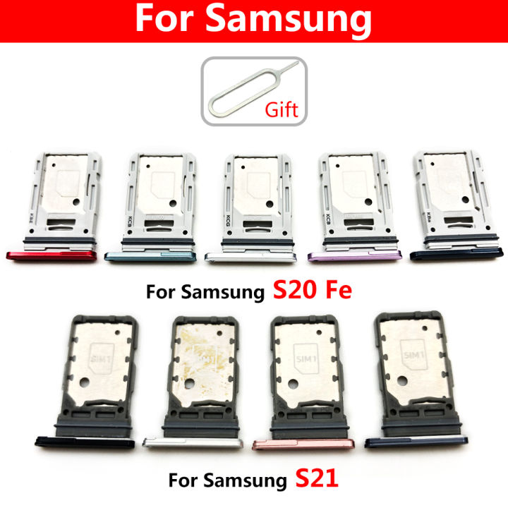 New%20For%20Samsung%20S21%20S20%20Plus%20Ultra%20Fe%20Dual%20SIM%20Card%20Slot%20SD%20Card%20Tray%20Holder%20Adapter%20Replacement%20Spare%20Parts%20-%20Image%202