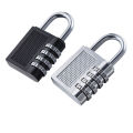 Heavy Duty 4 Dial Digit Combination Lock Weatherproof Security Padlock Outdoor Gym Trunk Safely Code Lock Black 80*43*14mm. 