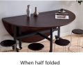 Dining Table Bilateral Multifunctional Folding Table Dining Table Round Table Small Apartment Simple Table Dining Table (Color: White Marble, Black Marble). 
