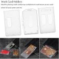 1pc Unisex Hard Plastic ID Business Case Multi-use Badge Protector Cover ID Card Pouch Card Sleeve Work Card Holders Name Card. 