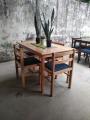 Compact Dining Table Set Dt001 - 48X30X30" - Beech. 