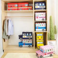 Multi-Function Cartoon Bus Shape Storage Box for Toys Kids Clothes Folding Cartoon Car Toy Storage Basket Children Storage Bin. 