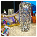 Crystal Diamond Lamp 16 Colors Changing with Remote Control USB Rechargeable Rose Light | Fancy Table Lamps for Home Decoration Gifts | For Drawing Room Corner / Floor & Bedroom Lampshade. 