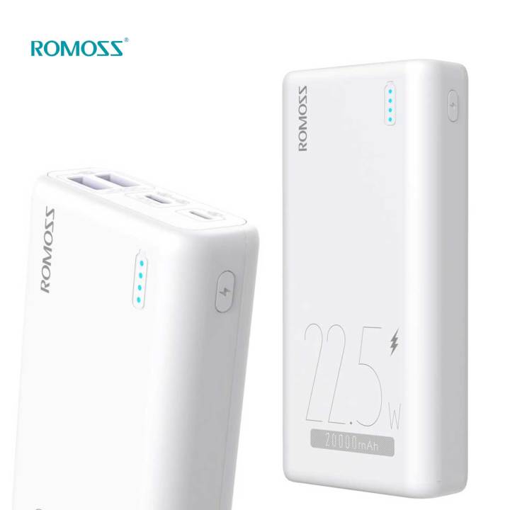 "Romoss PSL20 20000mAh Power Bank – 22.5W Fast Charging, PD & QC3.0, Dual Input/Output for All Devices"
