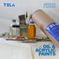 Tela Art - Artist Canvas Roll 5.2ft x 16.2ft / 1.5 meter x 5 meter. 