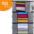 pack off 3-Storage Bags Organizers for Comforter, Blanket for Closet and Under bed Storage. 