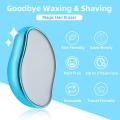Crystal Hair Remover, Painless Physical Manual Epilator Crystal Hair Eraser Nano Glass Hair Removal Tool, Washable Portable for Man and Women Arms Legs Back. 