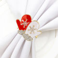 Table Party Gloves Hotel Bell Buckle Wedding Snowman Rings Christmas Napkin. 