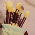 Fix Makeup Brushes Set 13 Pcs Including Contour Concealer foundation powder blush highlighter blending eyeshadow pencil eyebrow smudging lip brush. 