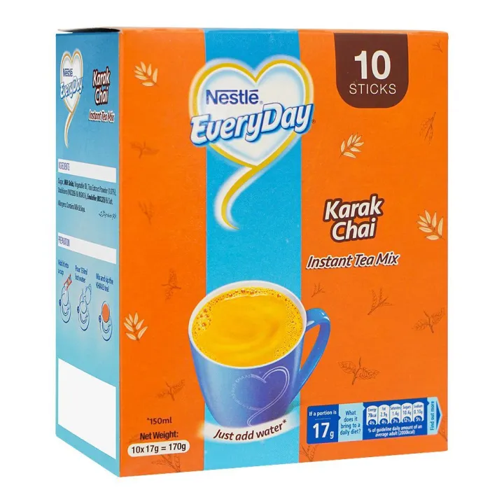 Every Day Karak Chai, Instant Tea Mix, Pack of 10 x 17g