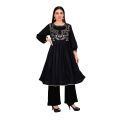 Fine quality black khaddar SUIT Heavily embroidered. 