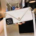 【BeginnerBer】Wallet Shoulder Strap Phone Case for iPhone 15 15Pro Max 14 Plus 13 Pro 12 11 Chain Lady Leather Card Pocket Lanyard Back cover. 