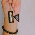 Customize Resin Black Name Pendant for Men. 