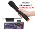 HD Wireless Handy Microphone with Receiver Compatible with DSLR, PC, Mobile for Audio Recording. 