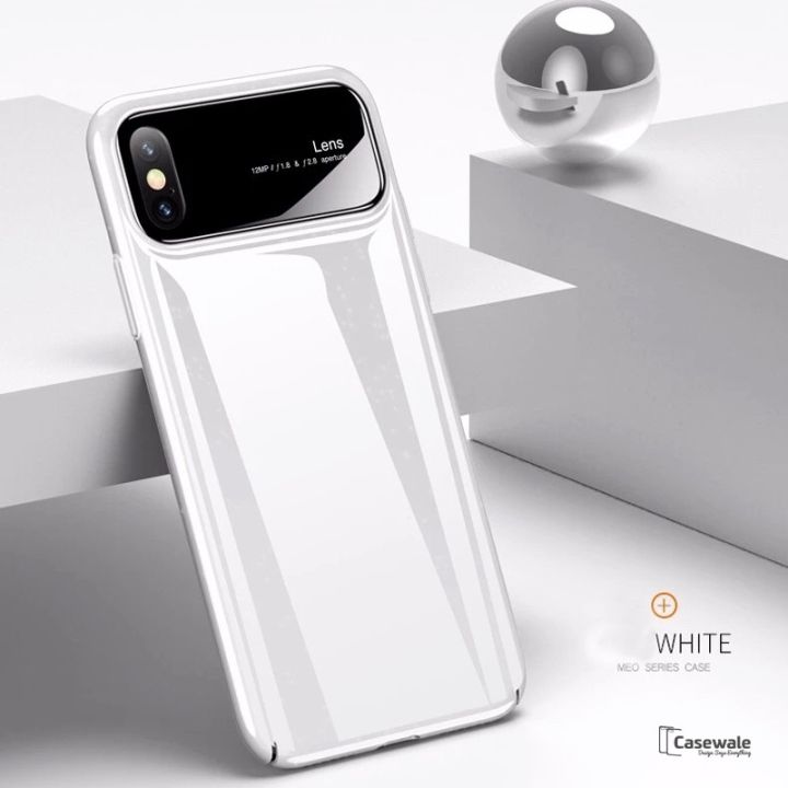 Luxury Smooth Mirror Case For iPhone X - White