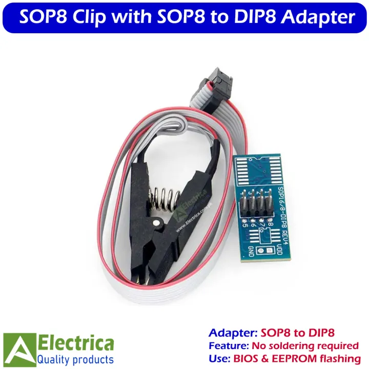 SOP8%20SOIC8%20Test%20Clip%20with%20SOP8%20to%20DIP8%20EEPROM%20Flash%20BIOS%20Programmer%20for%20EEPROM%20BIOS%20Flash%20Programming%20Adapter%20by%20Electrica%20-%20Image%204