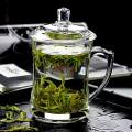 Delisoga Coffee Cup with Lid, Transparent Coffee Mug with Glass Lid, Glassware Lid Cup 360ml. 