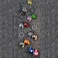 Electric Mini Turbo Turbocharger Keychain Spinning Turbine Key Chain Pendants Imitative Sound LED Car Theme Key Accessories. 