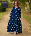 Sistrology Flower Embroidered Silk Maxi Dress for Women - Elegant Party Wear. 