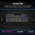 Corsair K70 RGB PRO Mechanical Gaming Keyboard with PBT DOUBLE SHOT PRO Keycaps — CHERRY® MX Red - CH-9109410-NA - Black. 