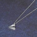 2X Fashion One Direction Paper Airplane Necklace (Silver Color). 