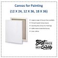 Canvas Board for Painting 12X24, 12X36, 18X36 (Inches). 