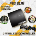 PlayStation 3 Slim with 2 wireless controller and 25 games | PS3. 