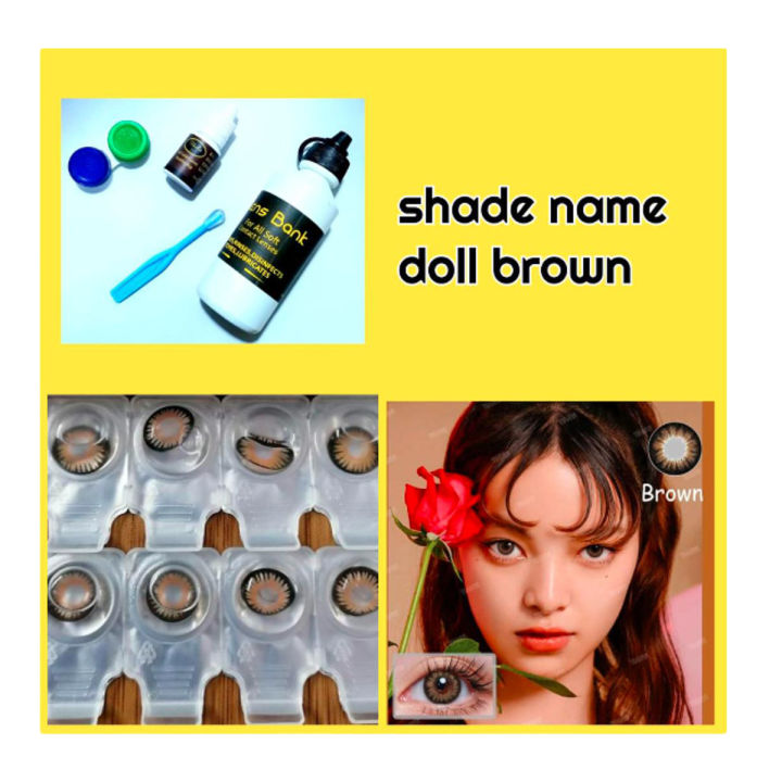 Shade name Doll Brown  Eye Contact Lens Multiple Eye care Lens