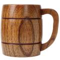 Party-Ready Eco-Friendly Wooden Mugs - 400ml Classic Natural Wood Cups, Ideal for Novelty Gifts. 