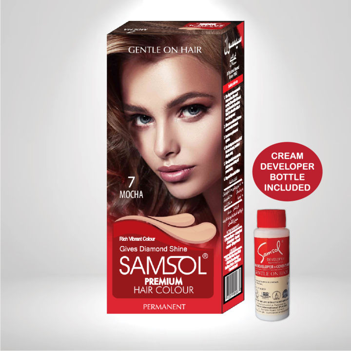 Samsol Hair Colour - 7 Mocha - 50ml - Non Metallic Dye