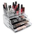 Acrylic Cosmetic Organizer Makeup Holder Display Jewellery Storage Case With Drawer. 