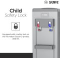 Sure Water Dispenser Top Loading, Hot & Cold Temperature, Grey Colour, Sf1801Bm. 