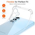 Samsung Galaxy A26 5G, [Bumper] Exculsive Transparent with Anti Dust Plugs Shockproof Slim Back Cover Case. 
