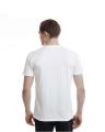 Plain V-Neck White Cotton Tshirt For Men. 