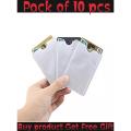 Card Covers - PVC - ATM Card & Id Card Pack of 10. 