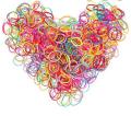 200 Rubber Bands Soft Elastic Pack  for Kids Hair Bands  in Multicolors. 