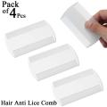 Pack of 4 Pcs - High Quality Hair Anti Lice Comb White. 