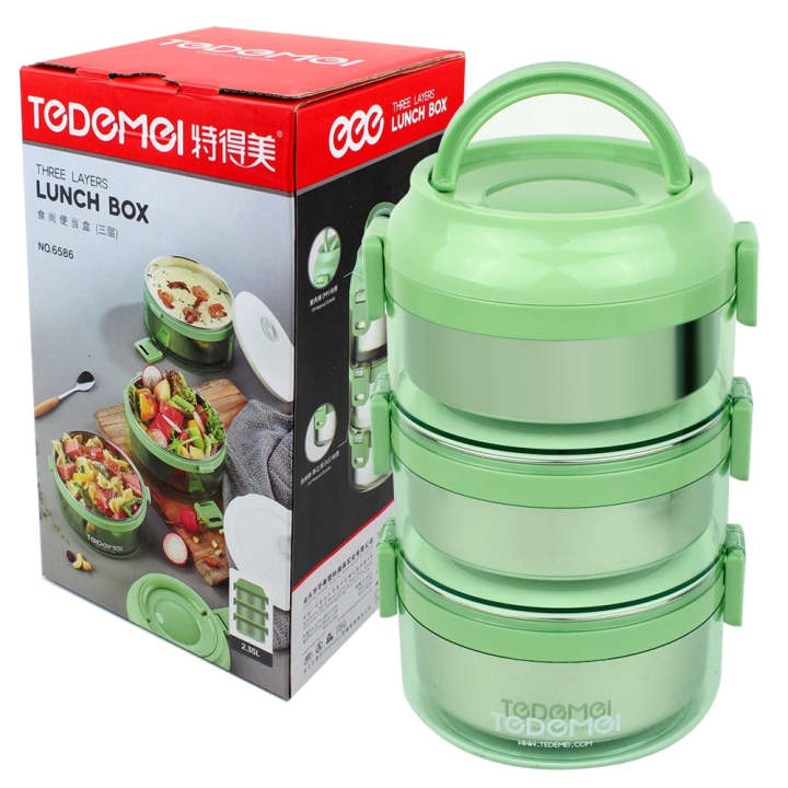 3-layer Tedemei Stainless Steel Lunch Box