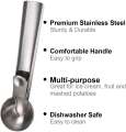 Stainless Steel Ice Cream Spade with Lever – Easy Trigger Scoop for Hard Ice Cream, Cookie Dough & Watermelon. 
