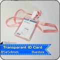 Transparent ID Card Holder Lanyard Portrait Bantex. 