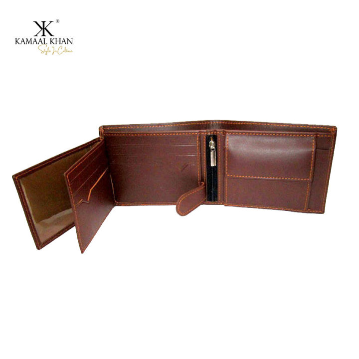 Genuine%20Leather%20Mens%20Zipper%20Coin%20Purse%20Wallet%20Tri%20Fold%20Clasp%20RFID%20Blocking%20Card%20Holder%20Secure%20Cash%20Storage%20Premium%20Accessory%20-%20Image%203