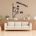 Hi Welcome Here 3D Wooden Wall Art | New Creative Laser Cut DIY Design Decoration Piece for Home Decor | Living Room and Office and Restaurants and Perfect for Gifts Items | Digi Delights. 