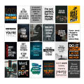 Motivational Sticker Posters 4x6 Inch Pack of 40 Inspirational Quotes for Room and Office Decor. 