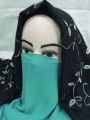 Premium Quality Half Naqab Patti With Multicolor | Luxury Chiffon Veils for Girls Arabic Style | Naqab Patti Imported Breathable Chiffon Fabric Specific style Plain Scarf Chiffon Soft Georgette Stoller For Girls. 