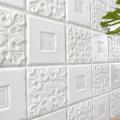 Pack of 5 3D Wood Wall Sticker Self-Adhesive Foam Wallpaper Panels Room Decal 70*70cm. 