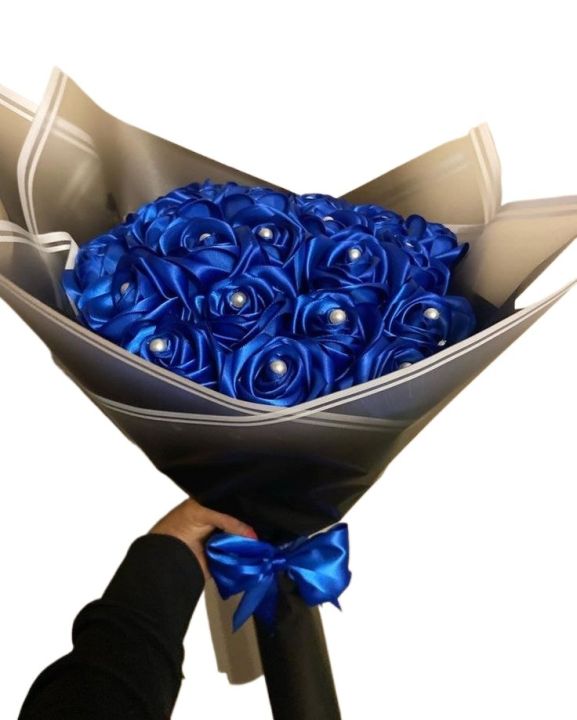ELEGANT ROSE BOUQET- Ribbon rose bridal wedding bouquet- BOUQET GIFTS FOR FRIENDS , FIANCE, LOVER